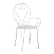 Метален фотьойл Amore Бял 49x48x90 cm
