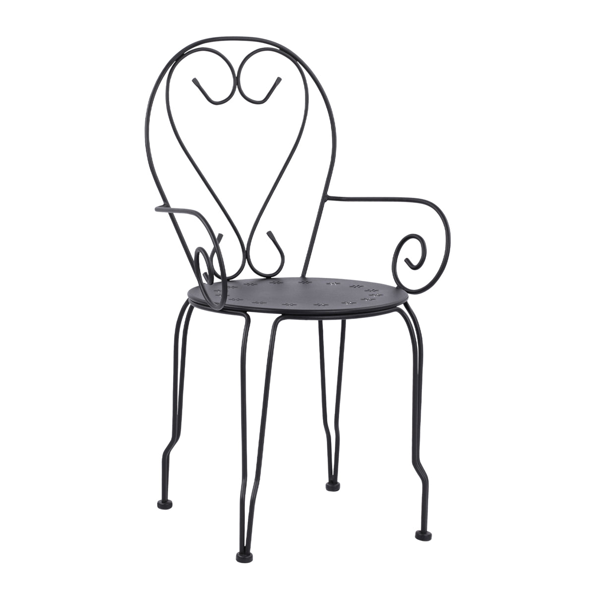 Метален фотьойл Amore Черен 49x48x90 cm