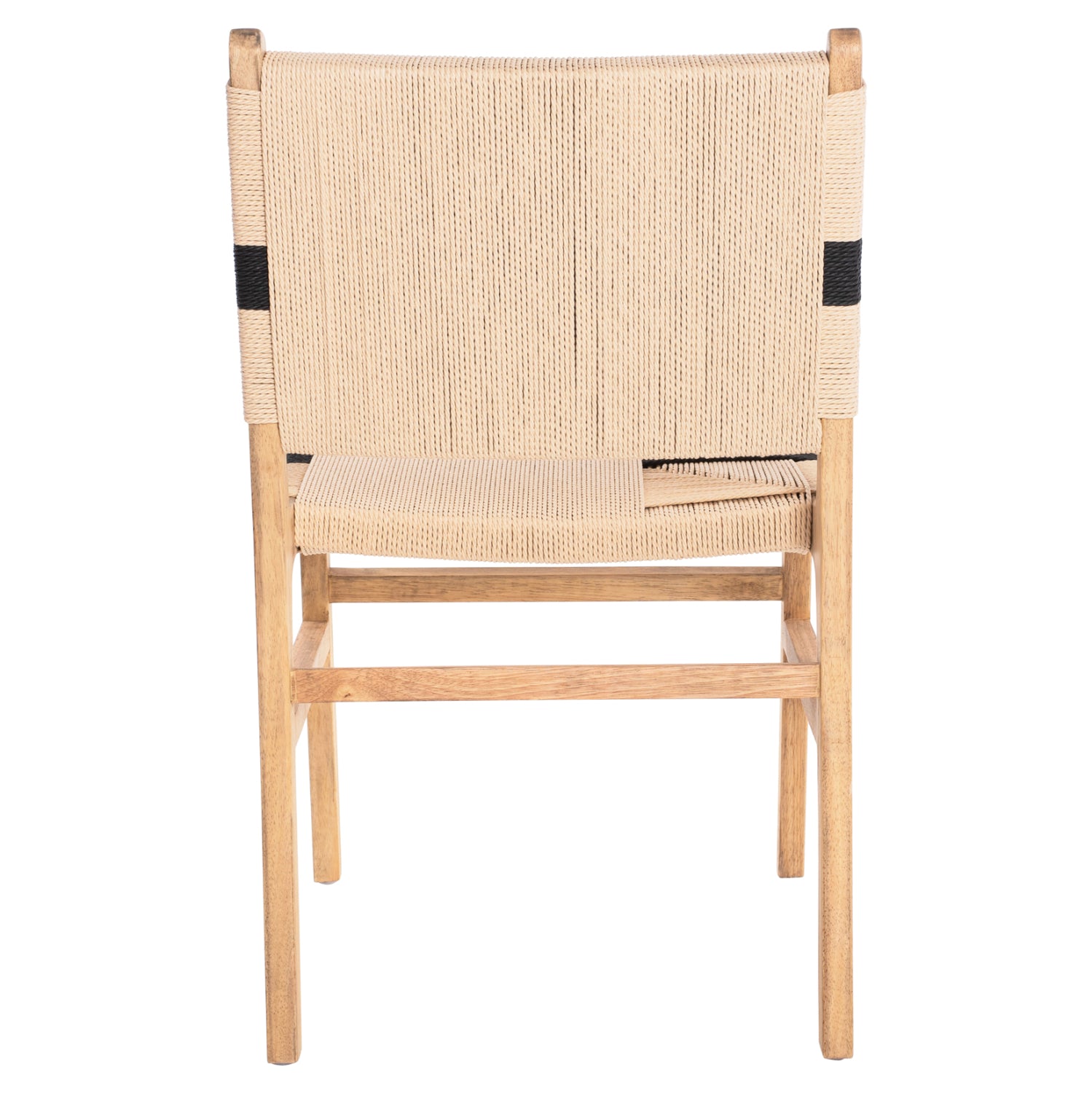 Отдих стол гумено дърво и въже в натурален рустик цвят 50x60x88Hcm.