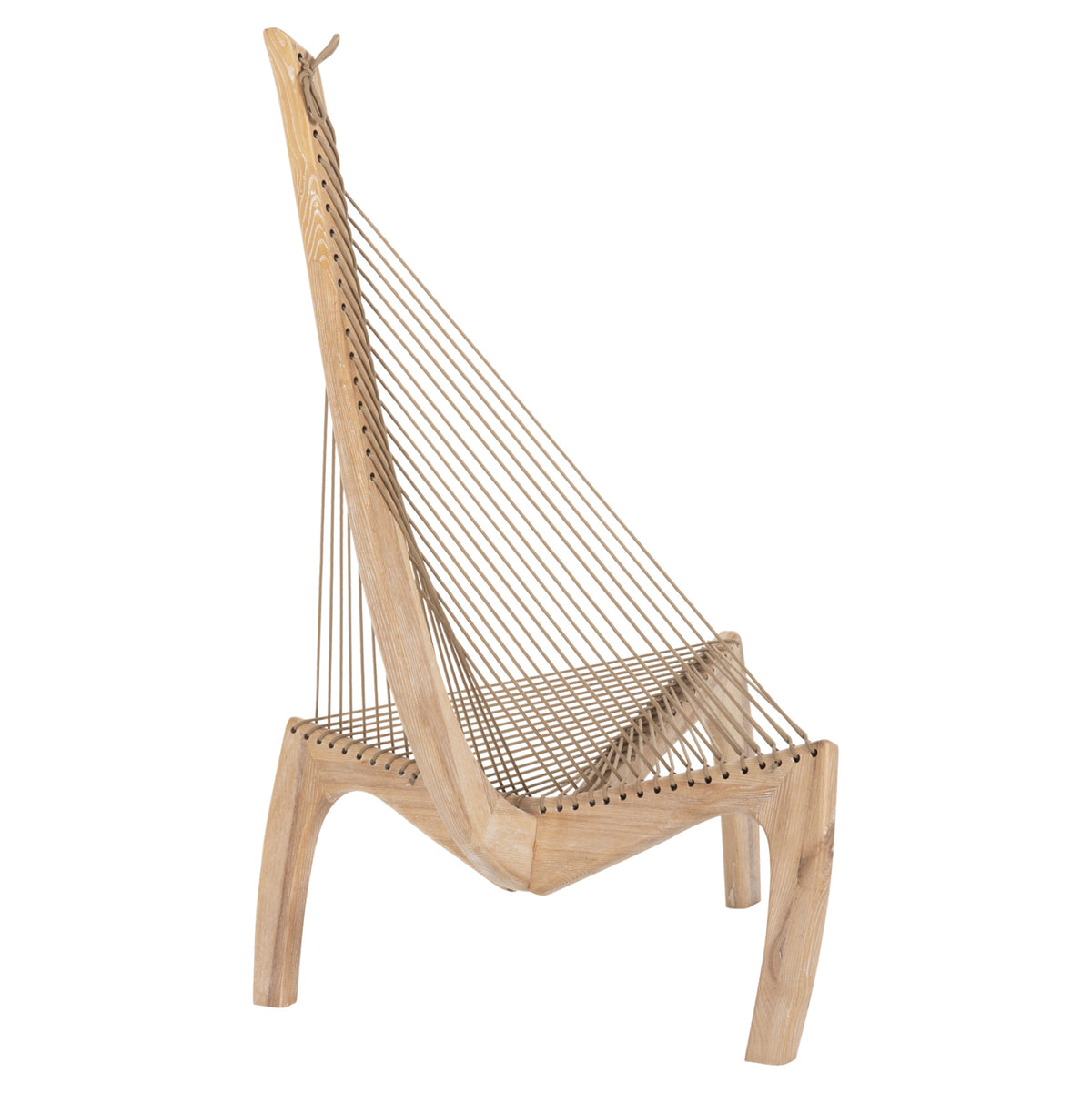 ЛАУНДЖ ФОТЬОЙЛ HARP РАМКА ОТ ЯСЕН И СИНТЕТИЧНО ВЪЖЕ В ЕСТЕСТВЕН ЦВЯТ 85x101,5x128,5см