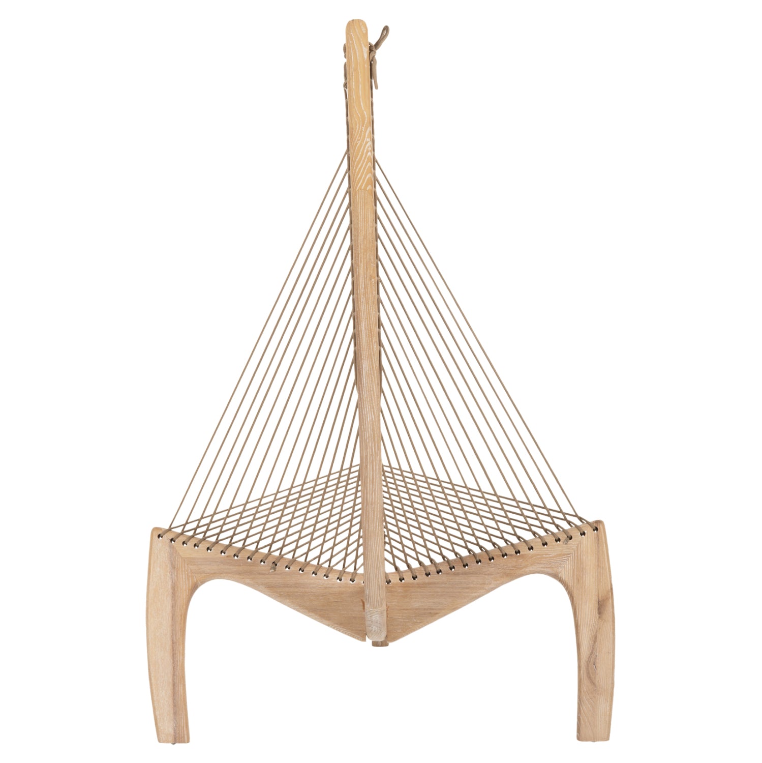 ЛАУНДЖ ФОТЬОЙЛ HARP РАМКА ОТ ЯСЕН И СИНТЕТИЧНО ВЪЖЕ В ЕСТЕСТВЕН ЦВЯТ 85x101,5x128,5см