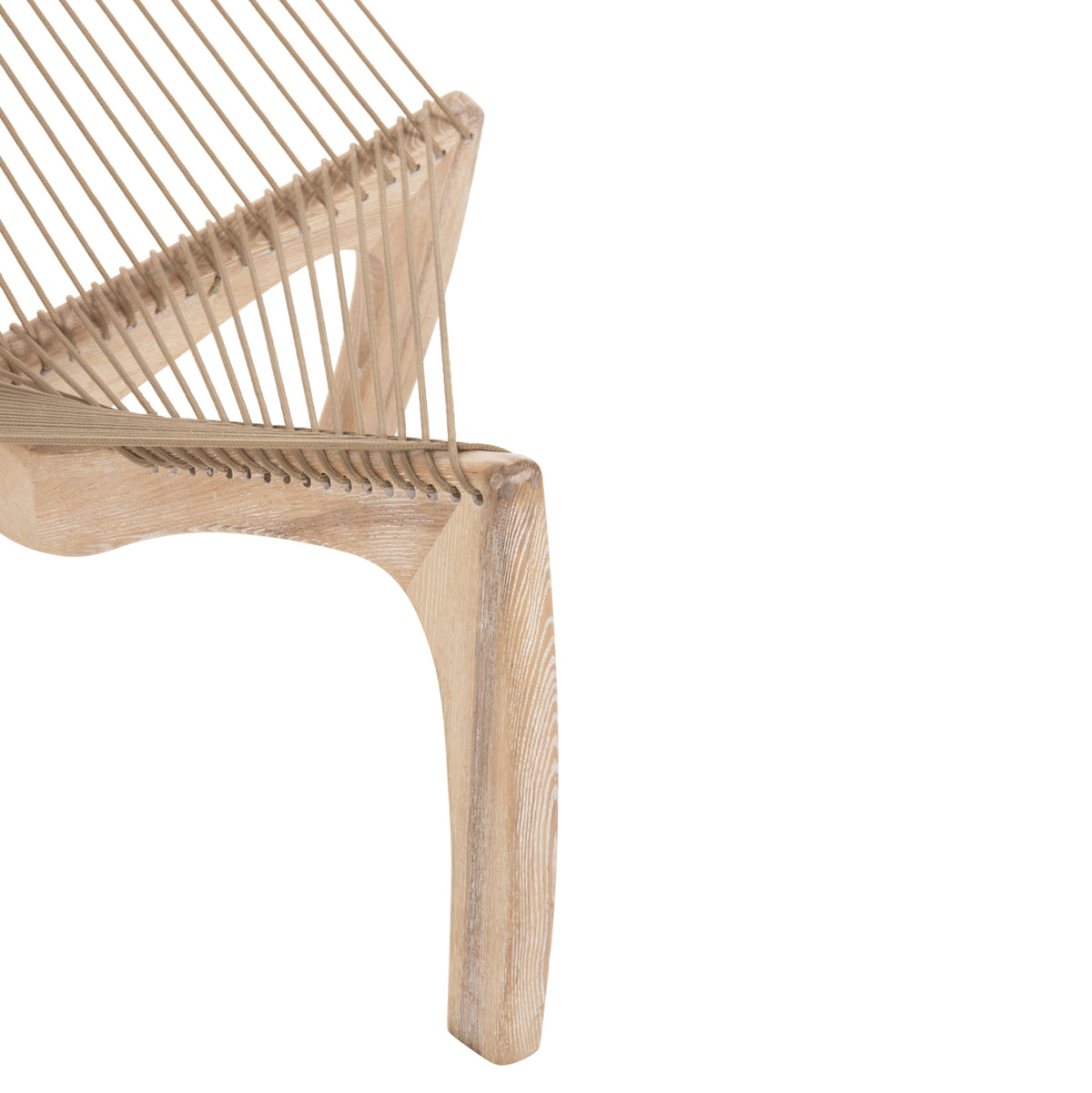 ЛАУНДЖ ФОТЬОЙЛ HARP РАМКА ОТ ЯСЕН И СИНТЕТИЧНО ВЪЖЕ В ЕСТЕСТВЕН ЦВЯТ 85x101,5x128,5см