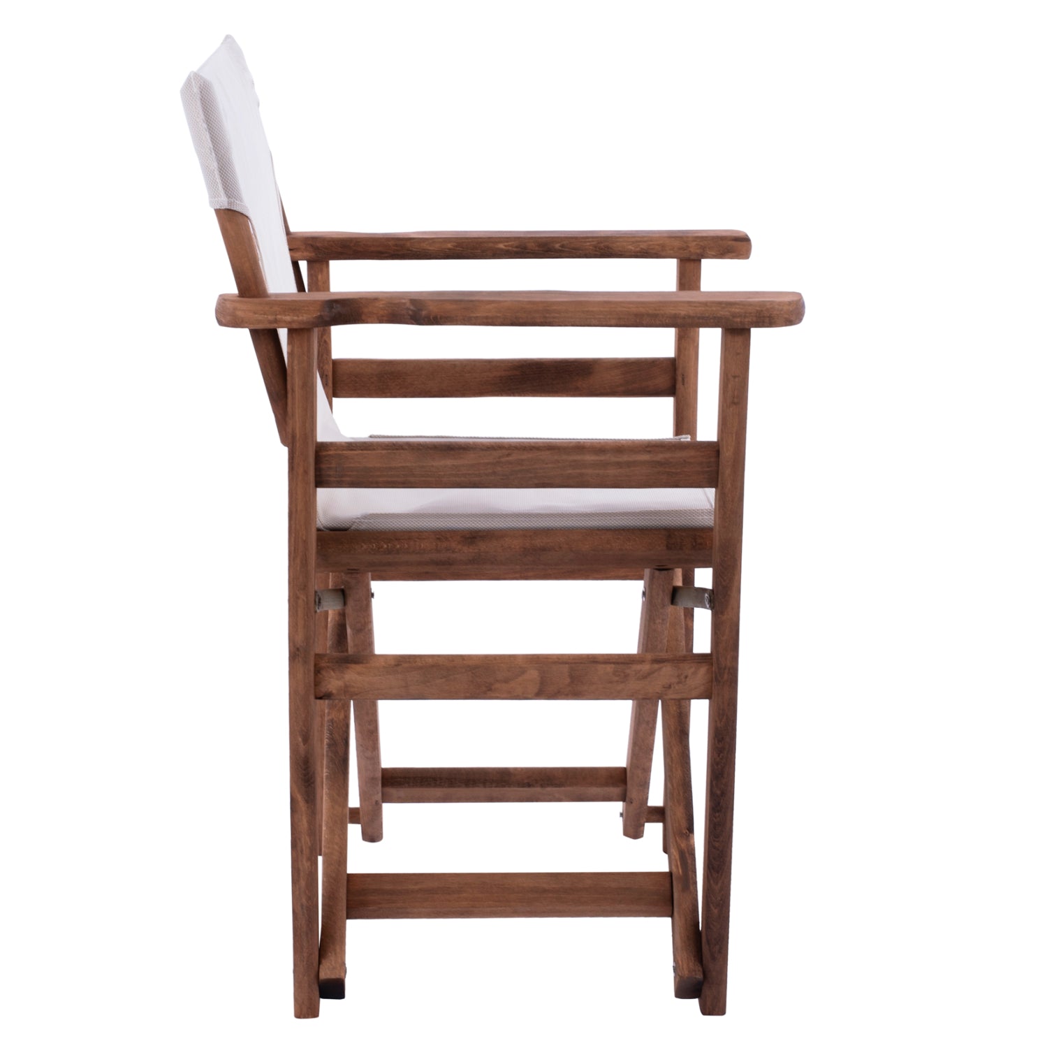 Режисьорски стол Limnos орех крем текстилен 57X54X88,5 cm