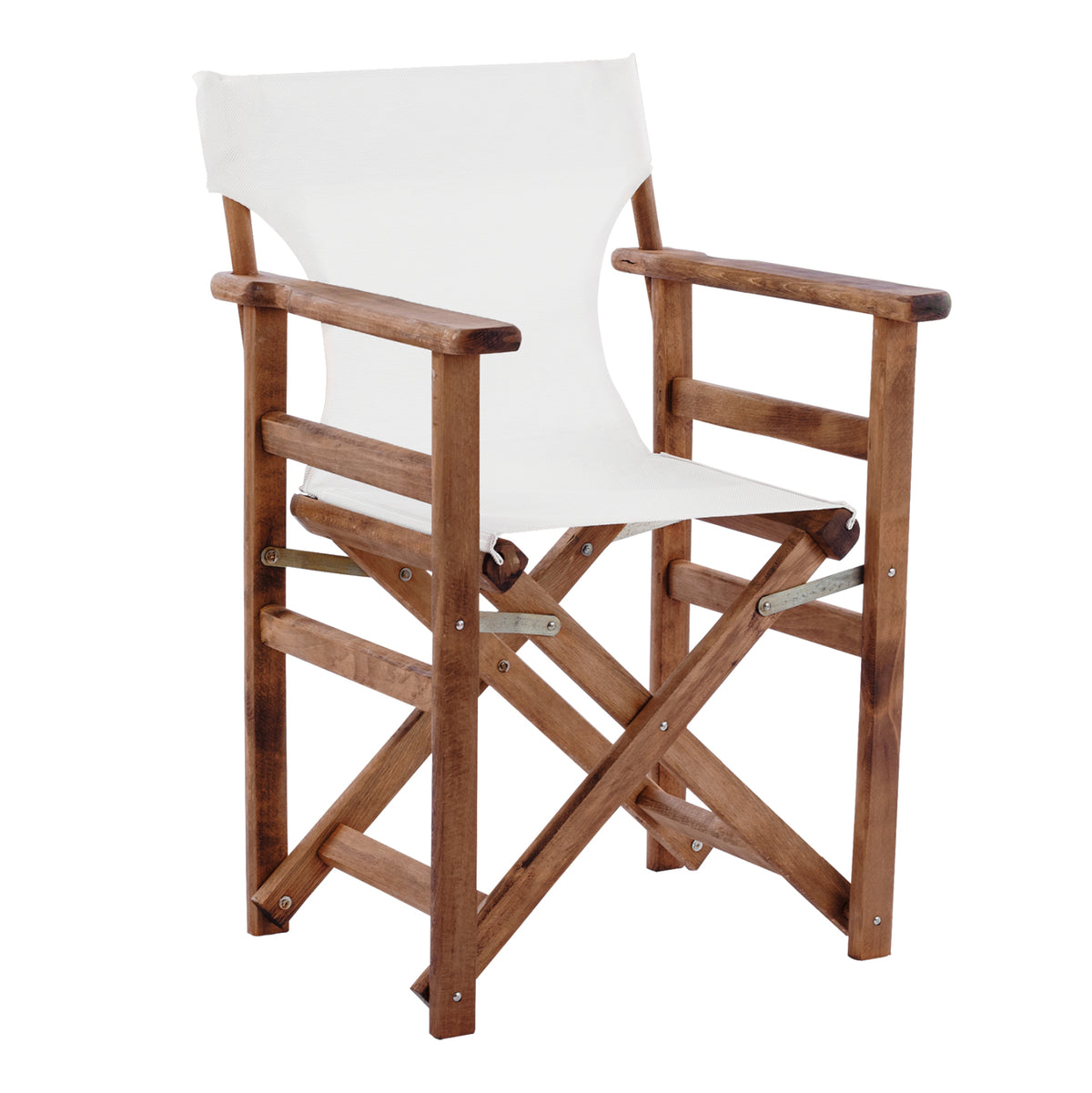 Режисьорски стол Limnos орех крем текстилен 57X54X88,5 cm
