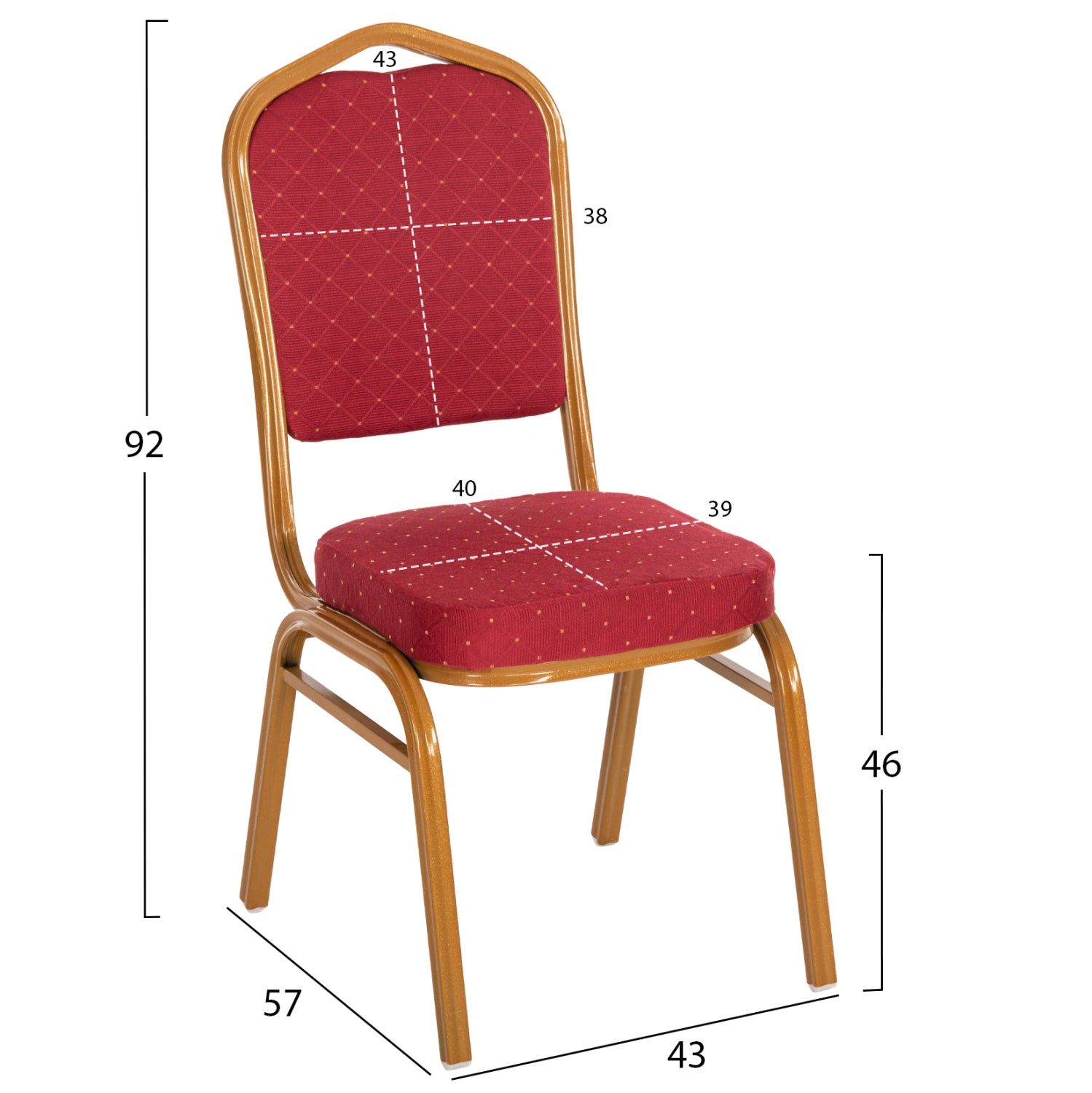 КОНФЕРЕНТЕН-ХОТЕЛСКИ СТОЛ HILTON МЕТАЛЕН С БУРГУНДСКА ТЪКАН 44x66x92,5Hсм.