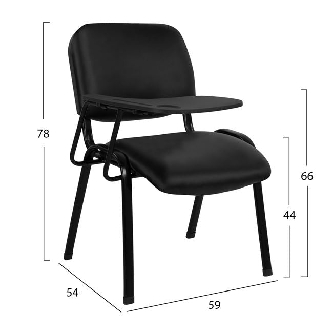 Конферентен стол с поставка за книги от PU 54x59x78