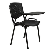 Конферентен стол с бюро HOMEMARKT пластмаса поликарбонат и метал черен 52x55x77см
