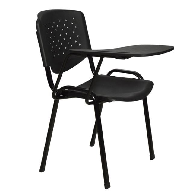 Конферентен стол с бюро HOMEMARKT пластмаса поликарбонат и метал черен 52x55x77см