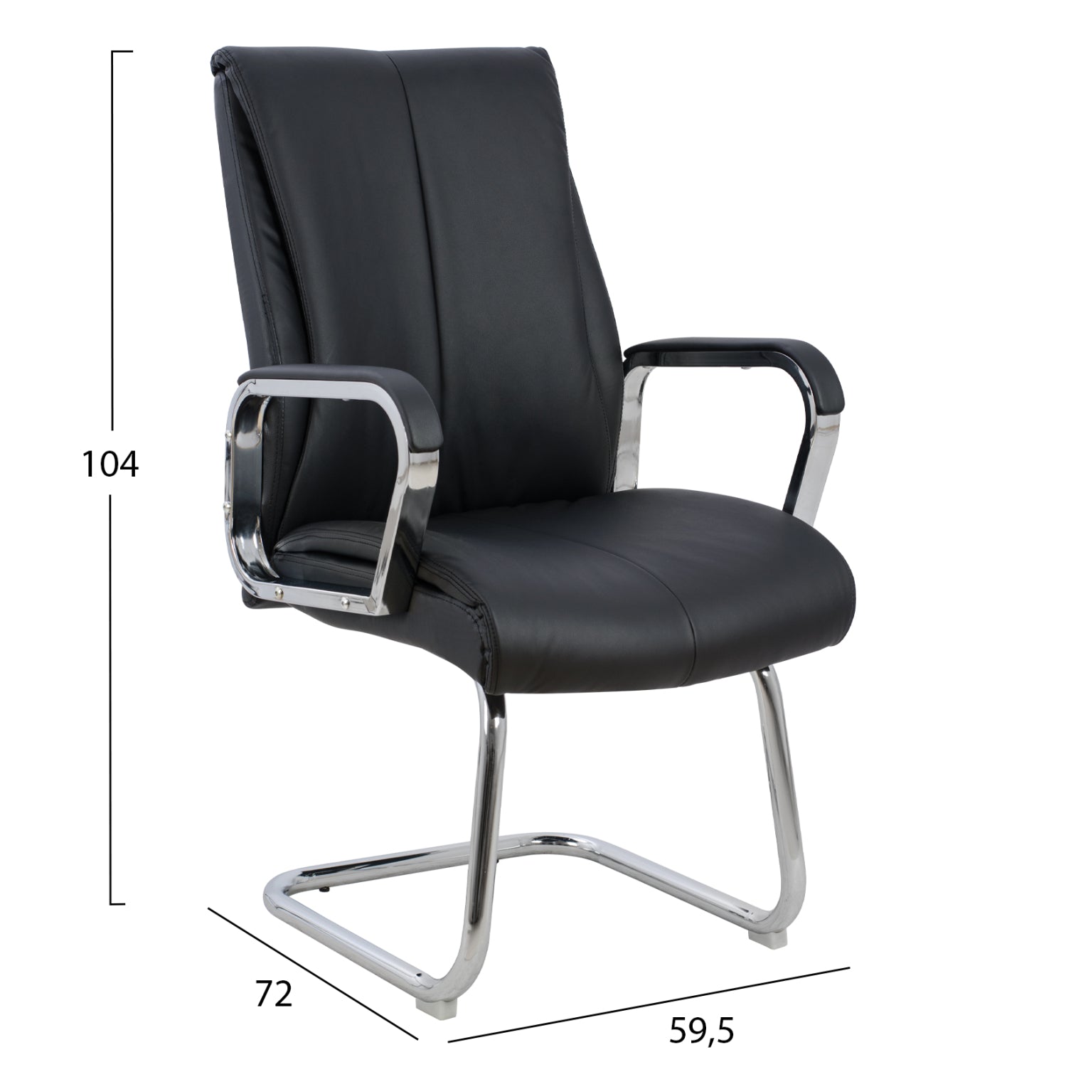 Конферентен стол черен 59,5x72x104 см