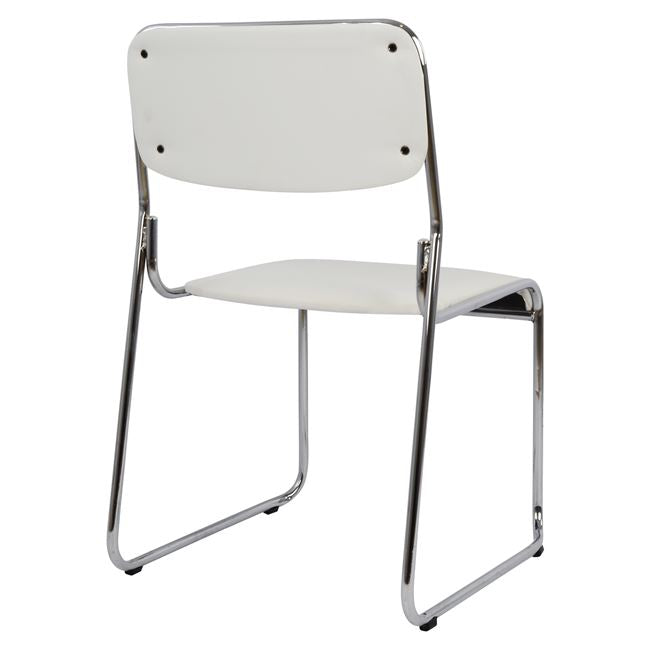 Конферентен офис стол Бял цвят 48,5x51,5x77 см