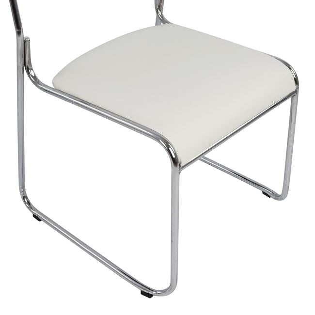 Конферентен офис стол Бял цвят 48,5x51,5x77 см