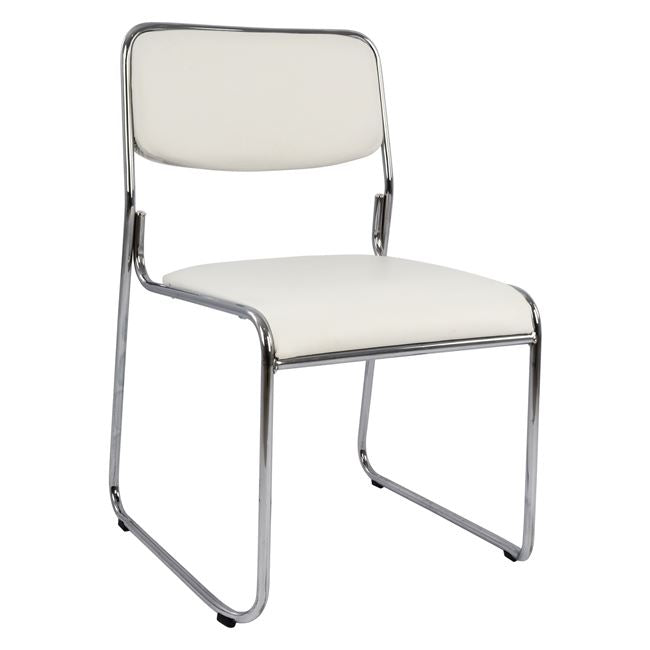Конферентен офис стол Бял цвят 48,5x51,5x77 см