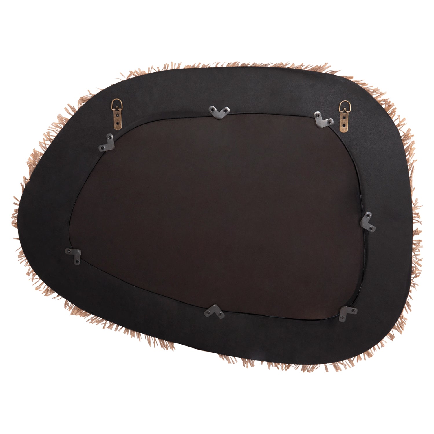 Стенен огледало серия SANTORINI MDF в черно - декор в бежово 80x1,8x60Hсм.