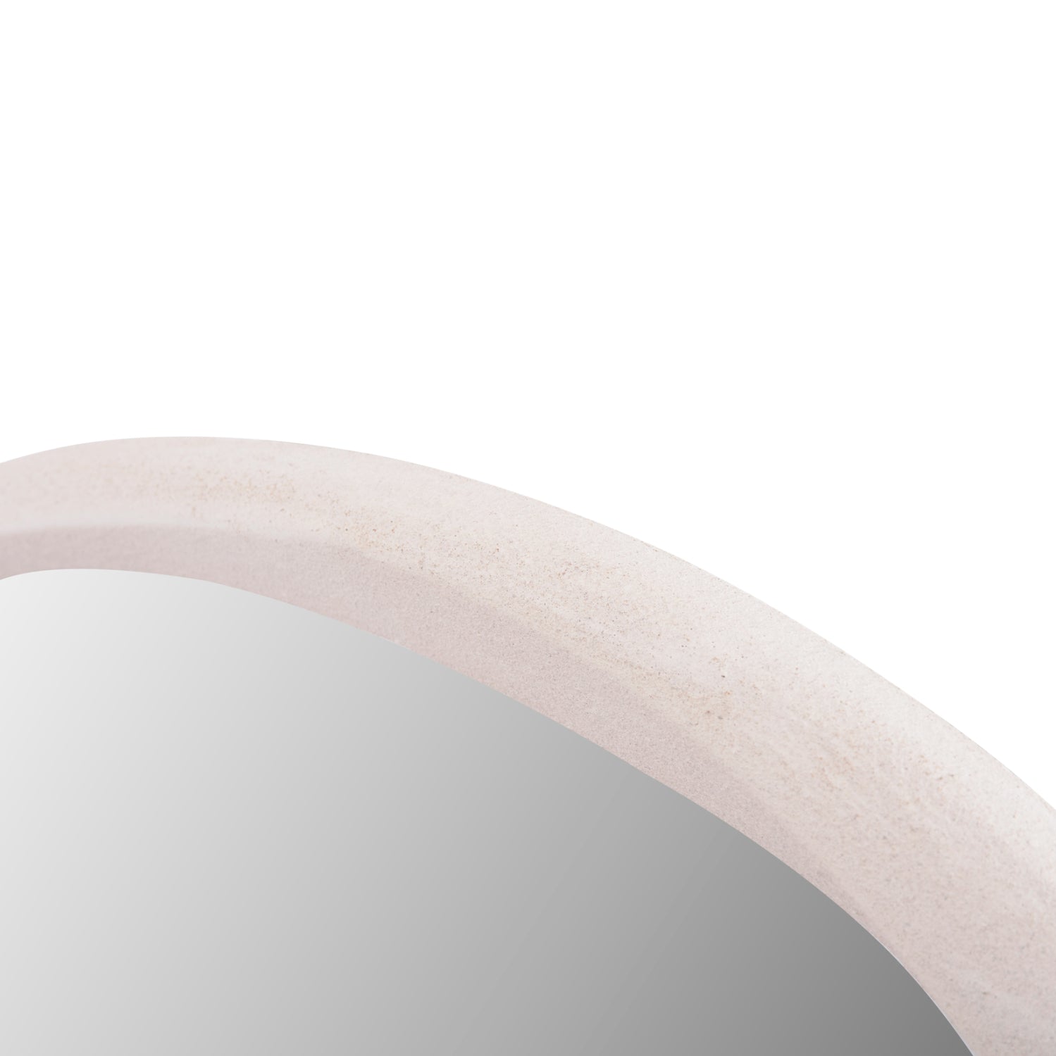 Овално стенен огледало серия SANTORINI MDF в цвят офуайт 90x3,2x60Hсм.