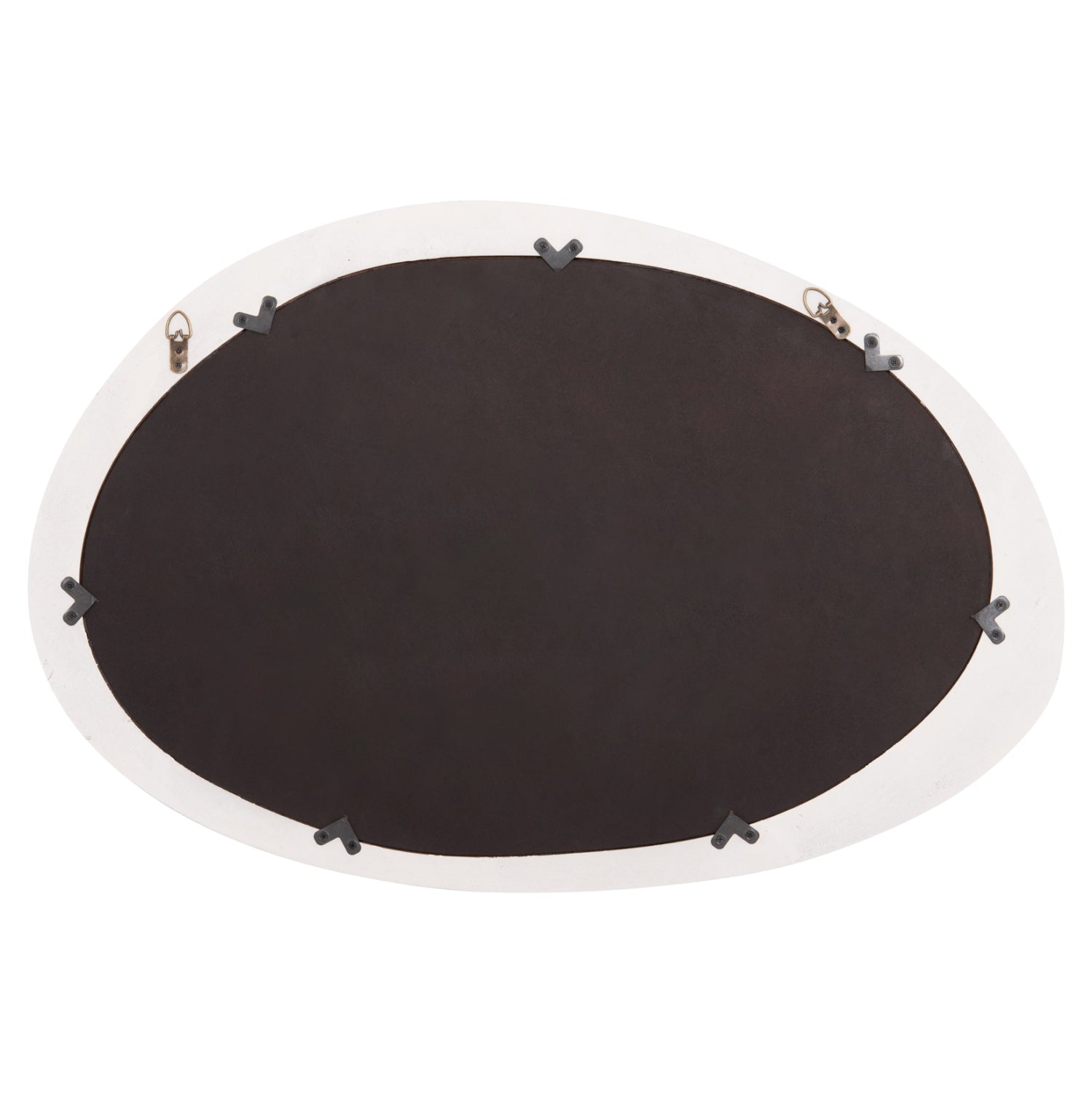 ОГЛЕДАЛО ЗА СТЕНА ОВАЛНА СЕРИЯ SANTORINI MDF В ЦВЯТ ОФ-БЯЛ 48x3,2x60Всм.