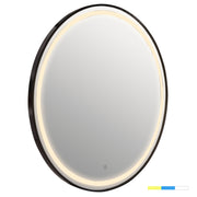 Огледало за стена ROUNDER FB94503.01 алуминиева рамка в черно с LED осветление Φ80см.