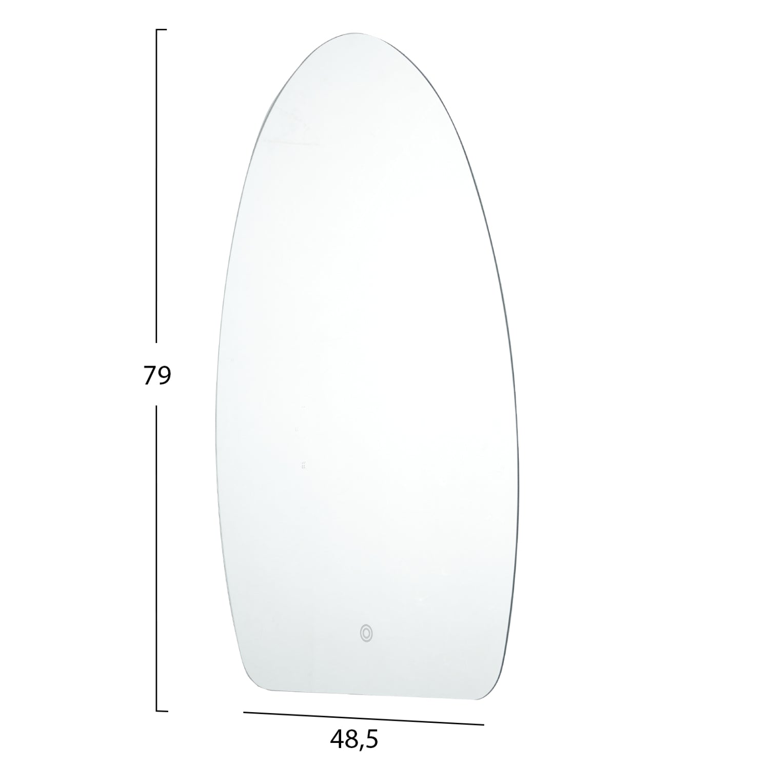 СТЕННО ОГЛЕДАЛО СЕРИЯ TORCH БЕЗ РАМКА-С LED ОСВЕТЛЕНИЕ 48,5x79Hсм.