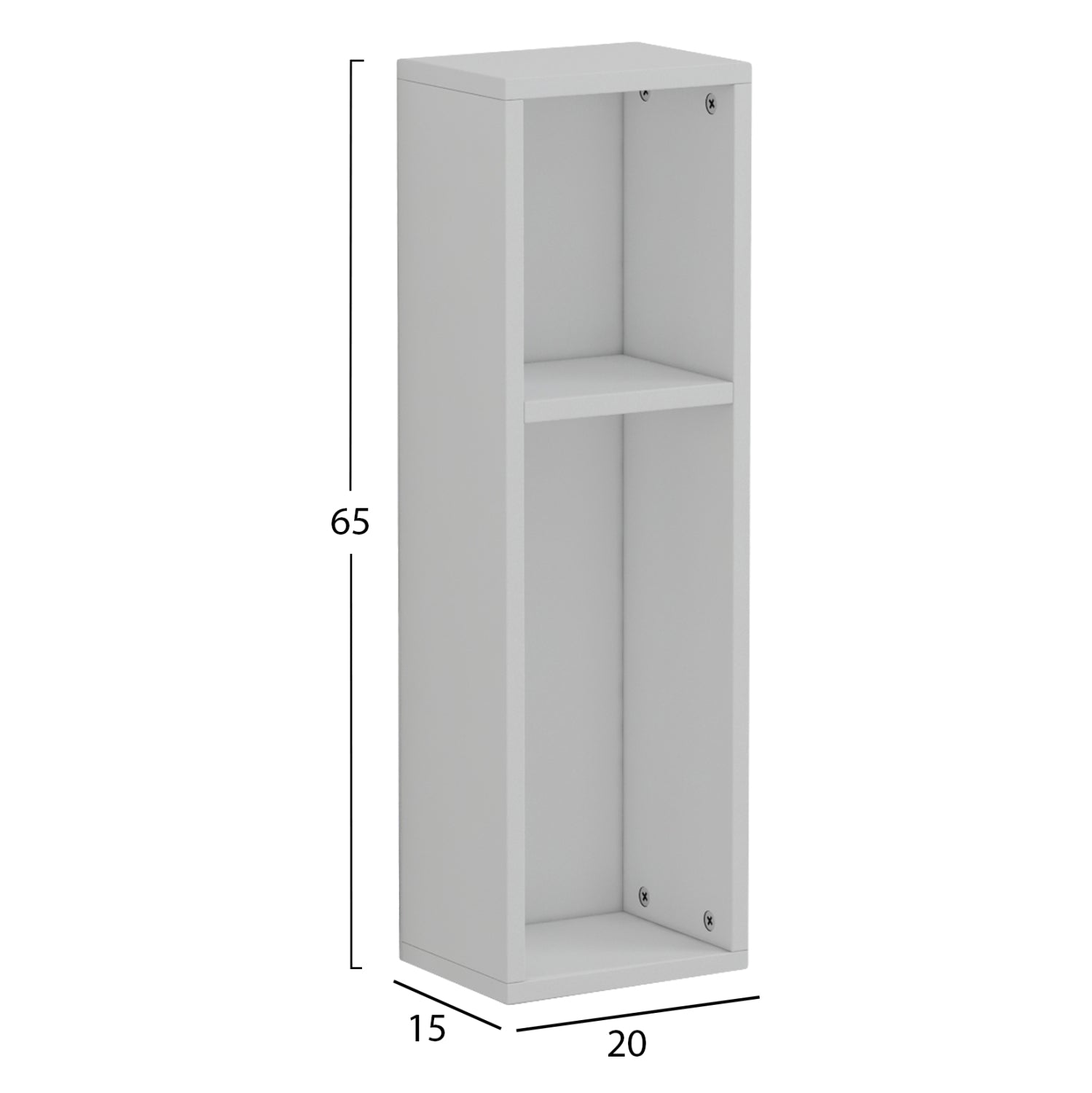 СТЕННА НОЩНА ШКАФЧЕ BONEN МЕЛАМИН В БЯЛО 20x15x65Hсм.