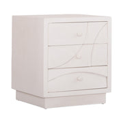 Нощно шкафче серия SANTORINI MDF в слонова кост с 3 чекмеджета 48x38x55.5Hсм.