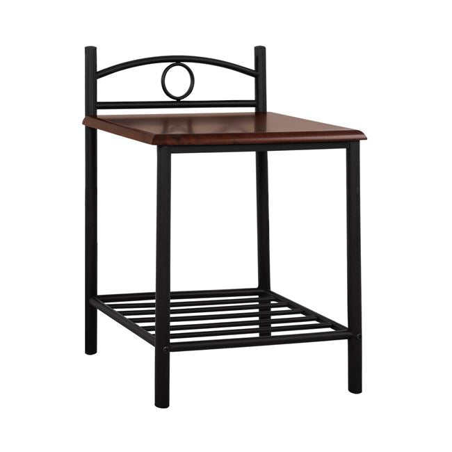 Нощно шкафче Suzie от метал и дърво 45x35x48-61 см