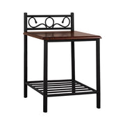 Нощно шкафче Suzie от метал и дърво 45x35x48-61 см