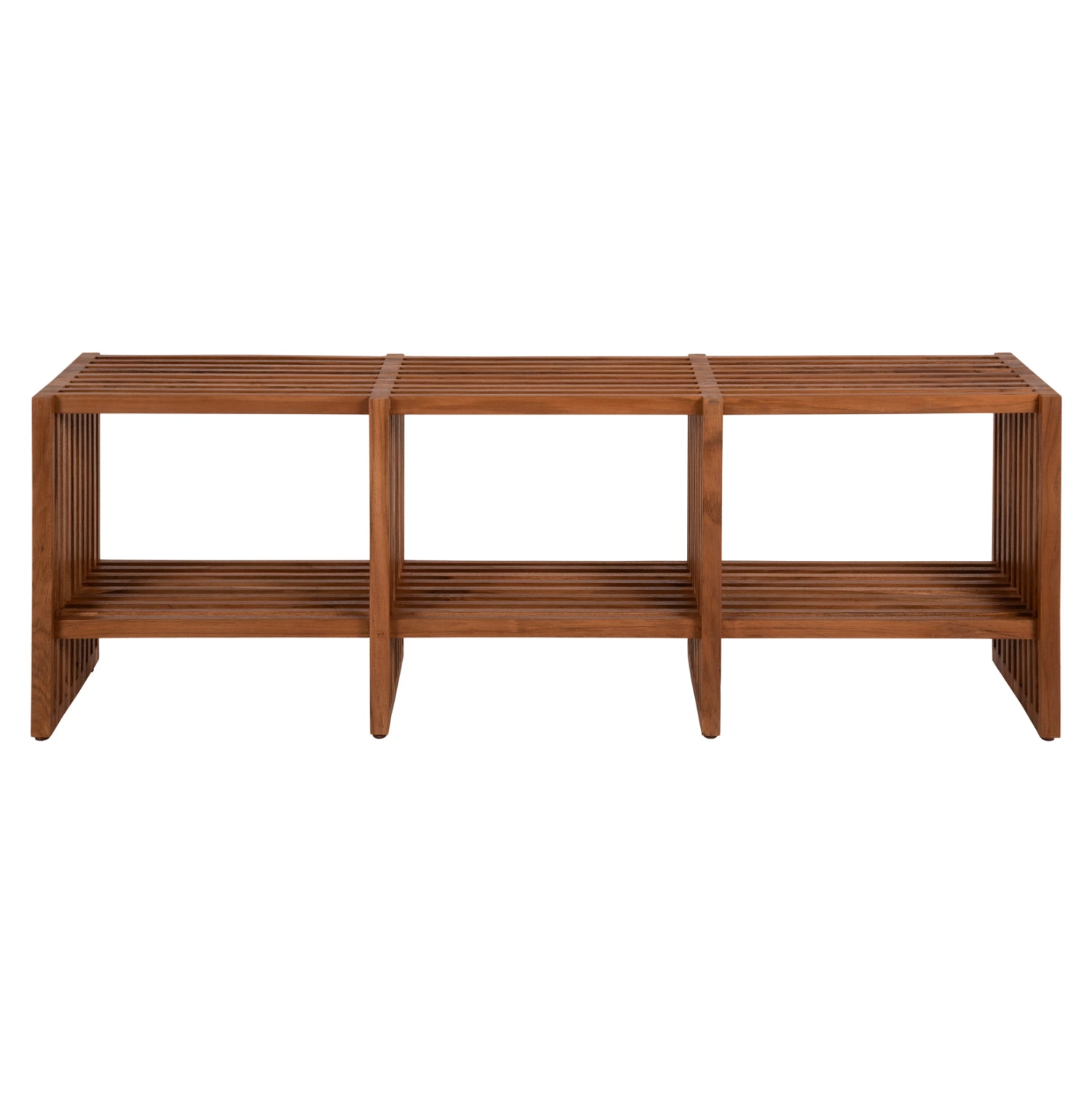 Конзола NYA от масивен тиков дървен материал в естествен цвят 130x29,5x46H cm.