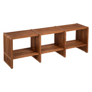 Конзола NYA от масивен тиков дървен материал в естествен цвят 130x29,5x46H cm.