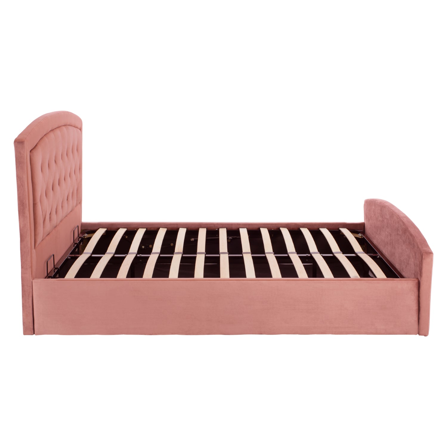 Легло Odelia Velvet прасковено розово с ракла 185x212x113 см