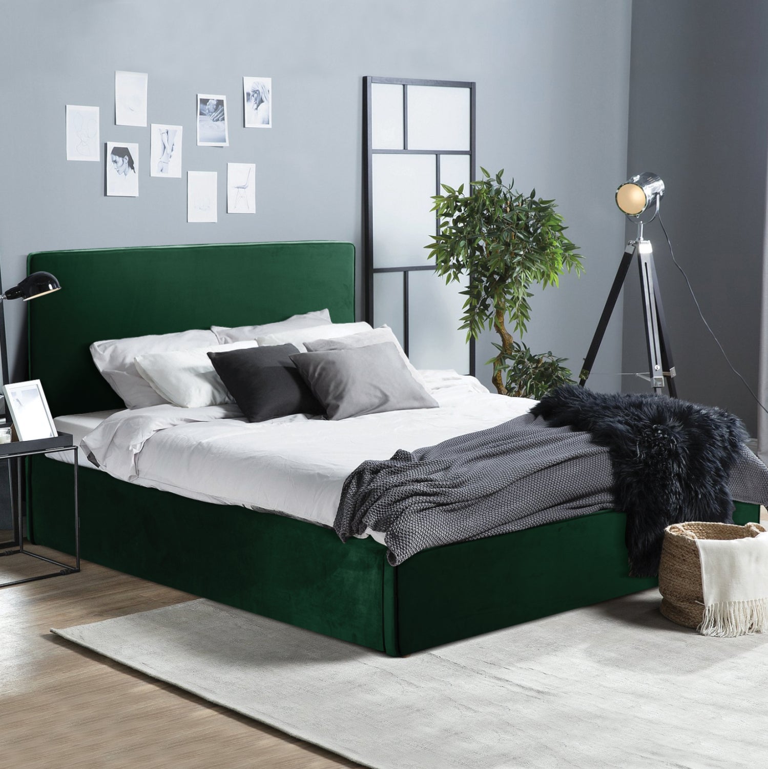 Легло Allie 160x200 с ракла в кипарисено зелено