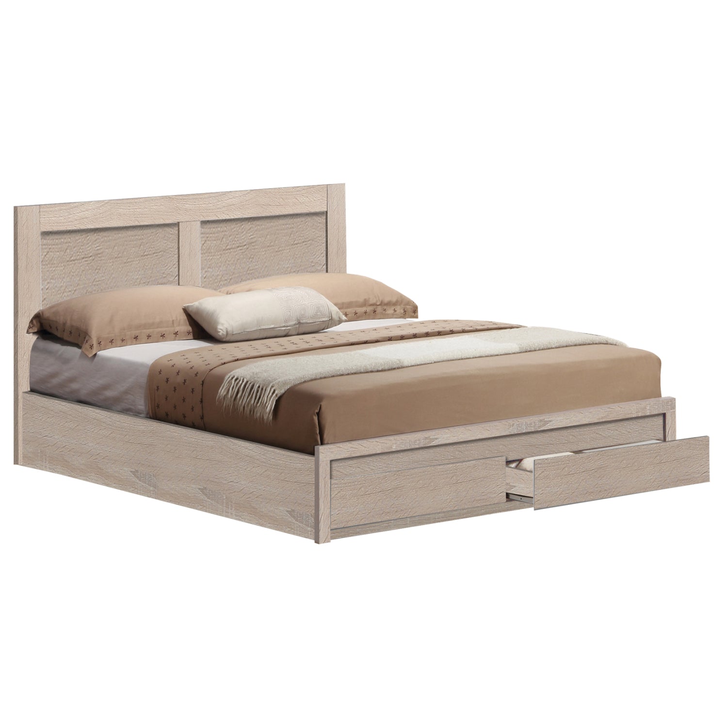 ЛЕГЛО CAPRI МЕЛАМИН В SONOMA С 2 ЧЕКМЕДЖЕТА ЗА МАТРАК 120x200см.