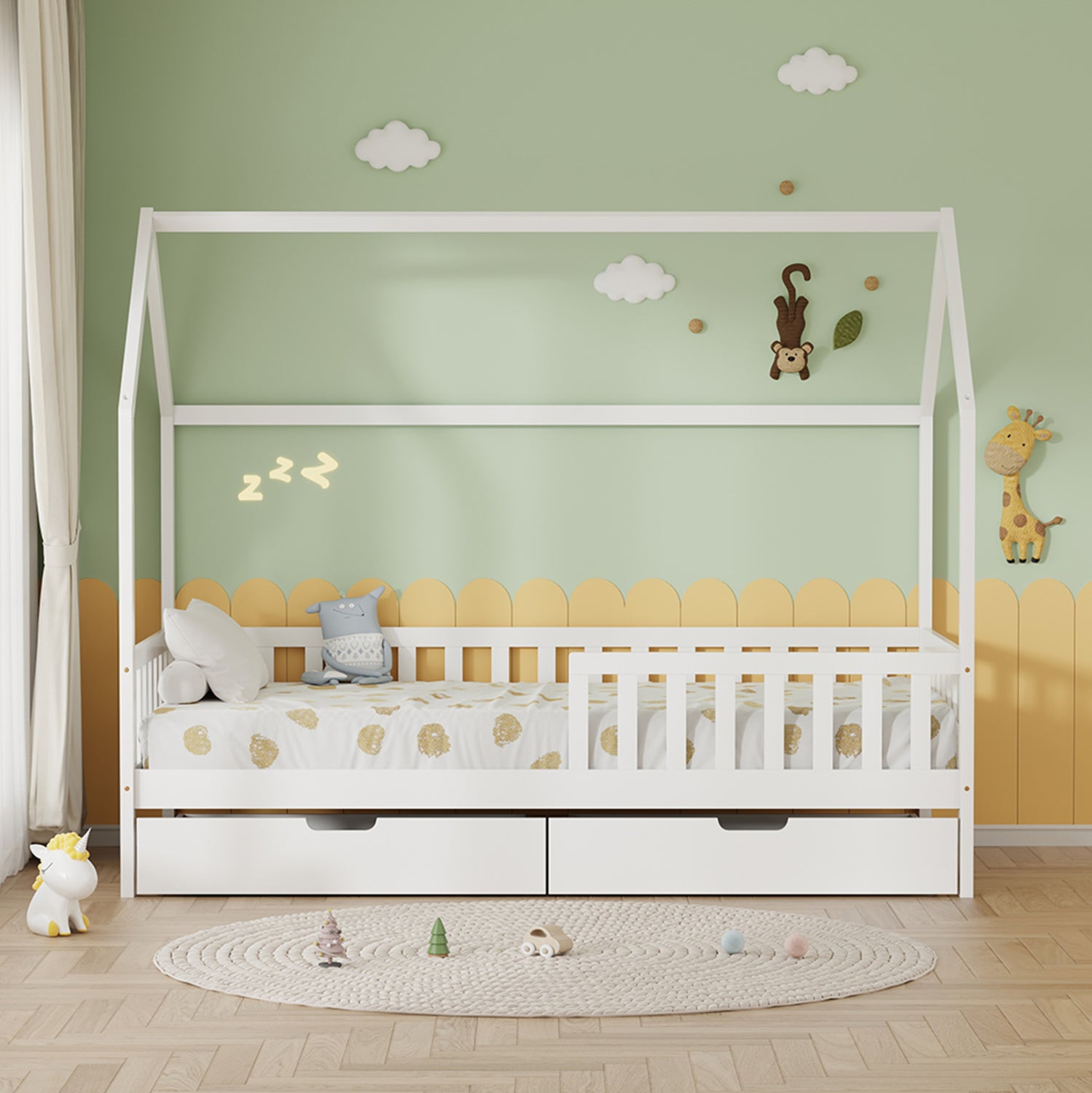 ДЕТСКО ЛЕГЛО С ЧЕКМЕДЖЕТА Малахит БОР В БЯЛ ЦВЯТ 196x97x161Hсм.