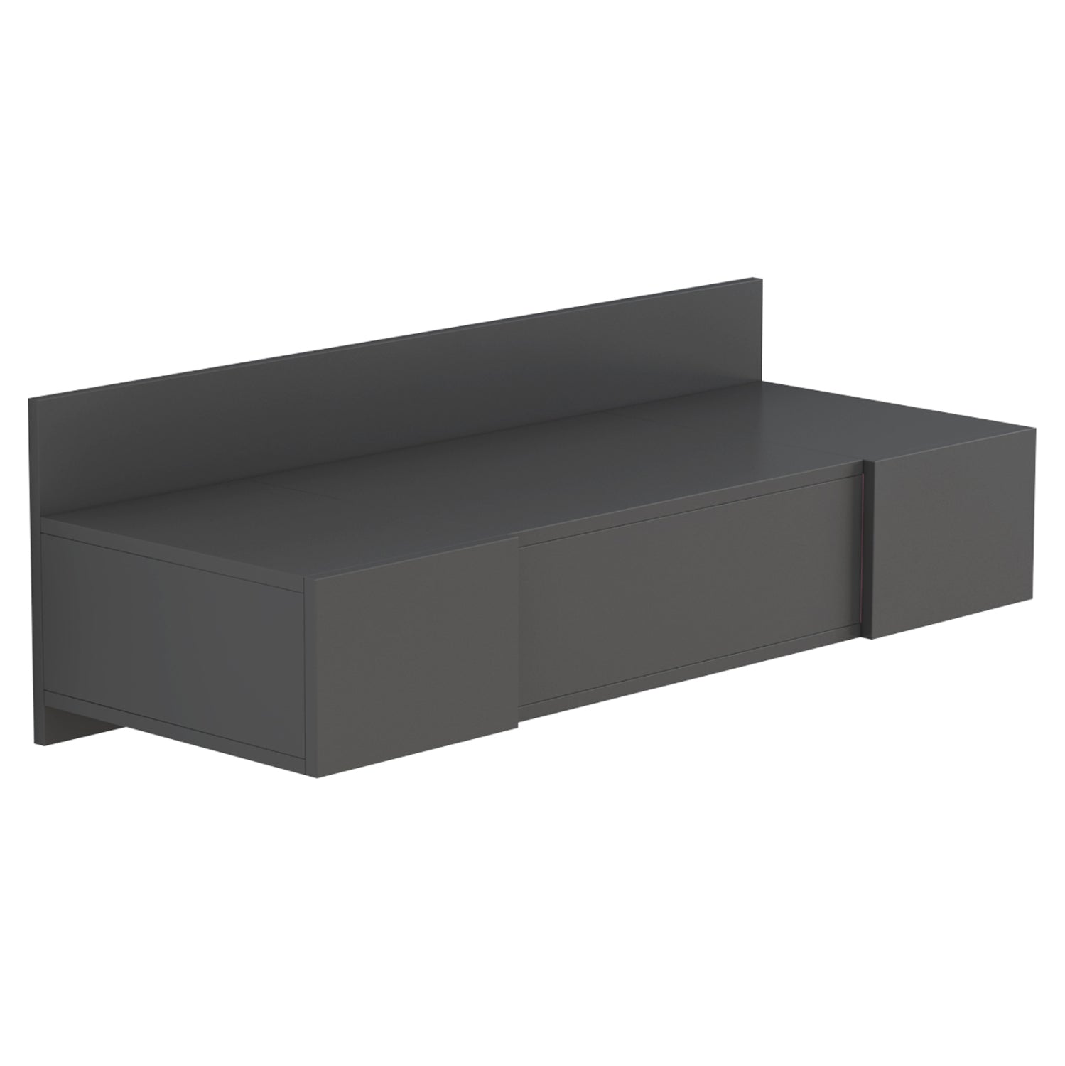 Стенно монтирана тоалетка LINDE меламин в антрацит 100x39x33Hсм.