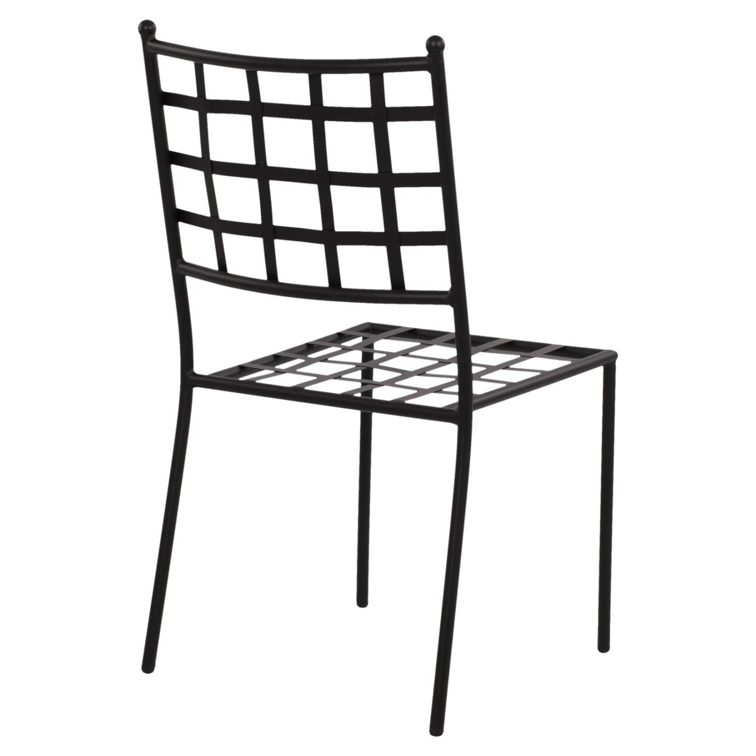 Метален стол в черен цвят 46x58x88 см