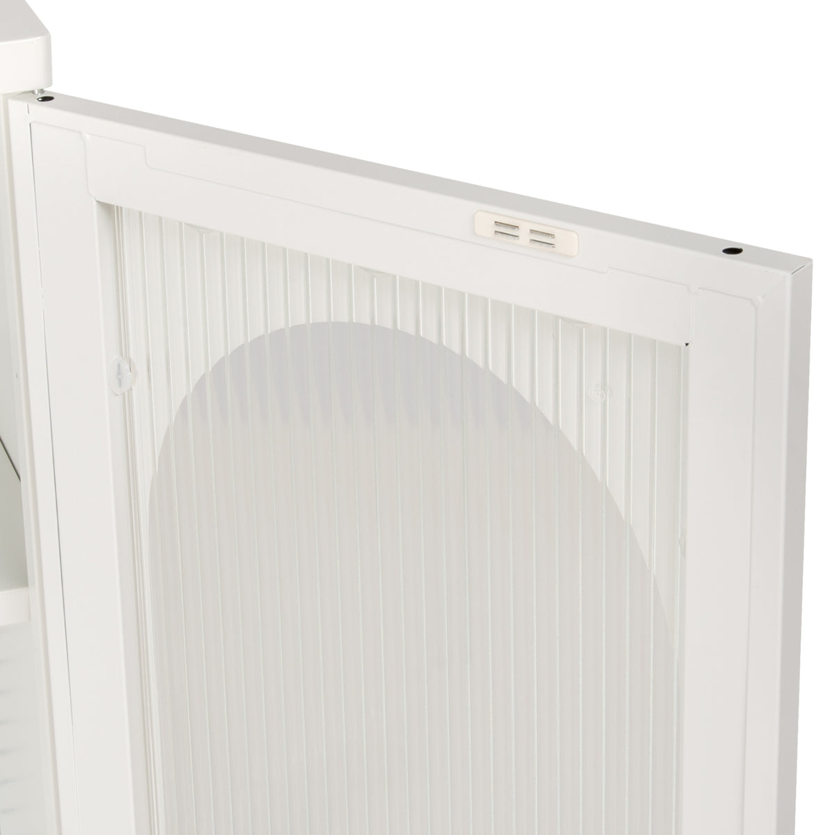 Метален шкаф за витрина CARIL Бял 80x37-40x102Hсм.