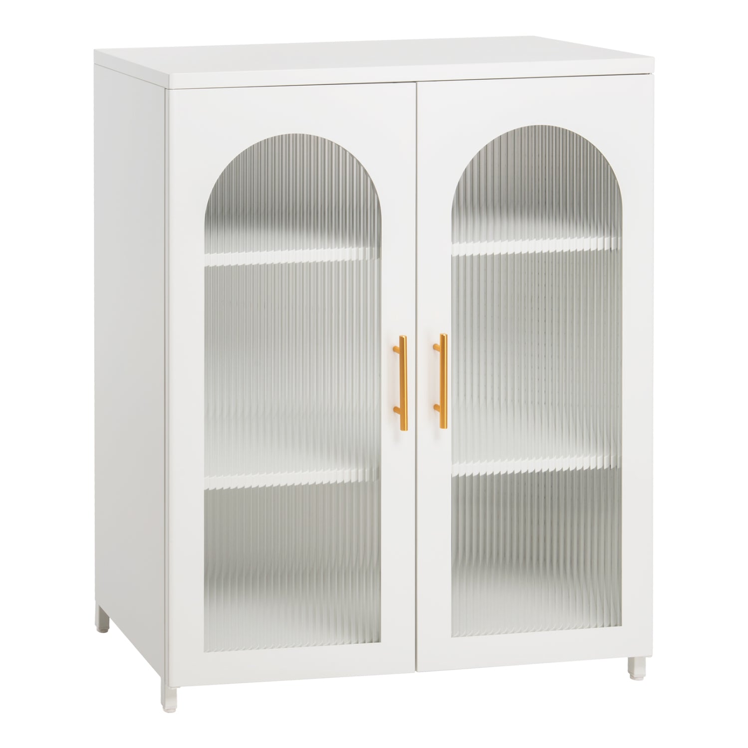 Метален шкаф за витрина CARIL Бял 80x37-40x102Hсм.