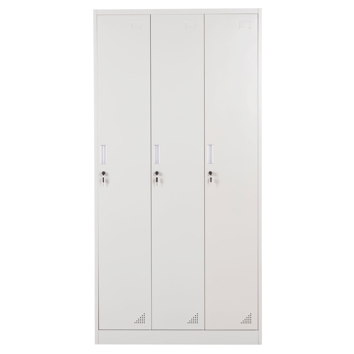 Метален тройно шкаф с ключалки ALTONA сив 90x45x185Hсм.