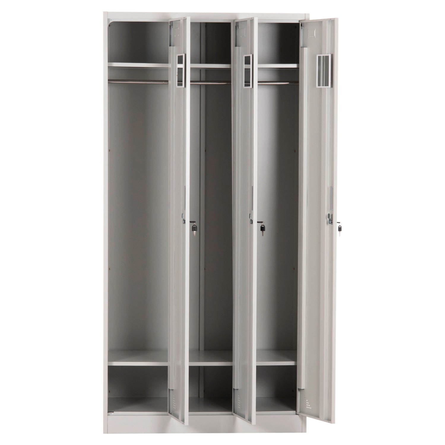 Метален тройно шкаф с ключалки ALTONA сив 90x45x185Hсм.