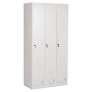 Метален тройно шкаф с ключалки ALTONA сив 90x45x185Hсм.