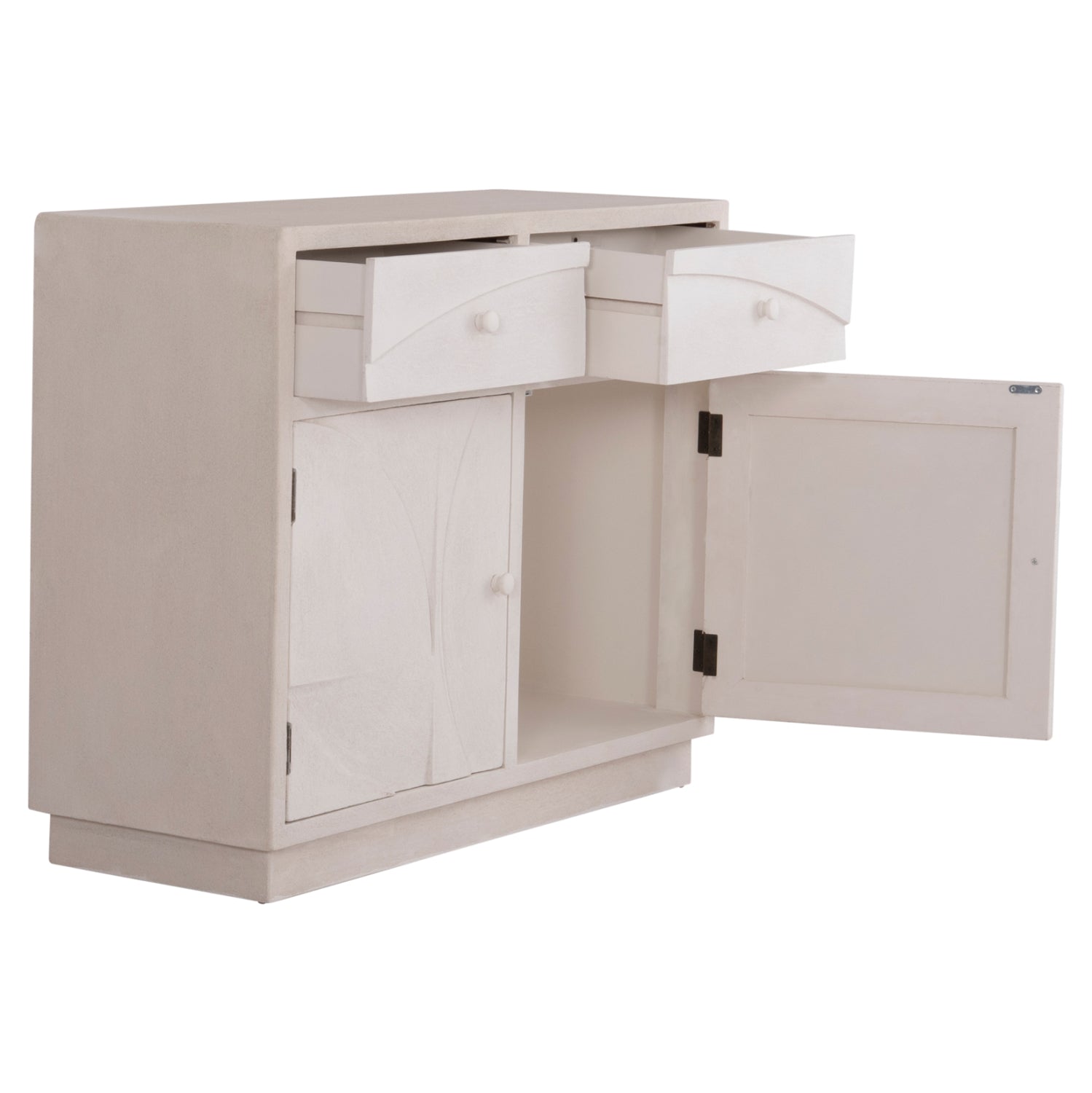 Буфет серия SANTORINI MDF в слонова кост с 2 чекмеджета и 2 врати 107x38x82.5Hсм.