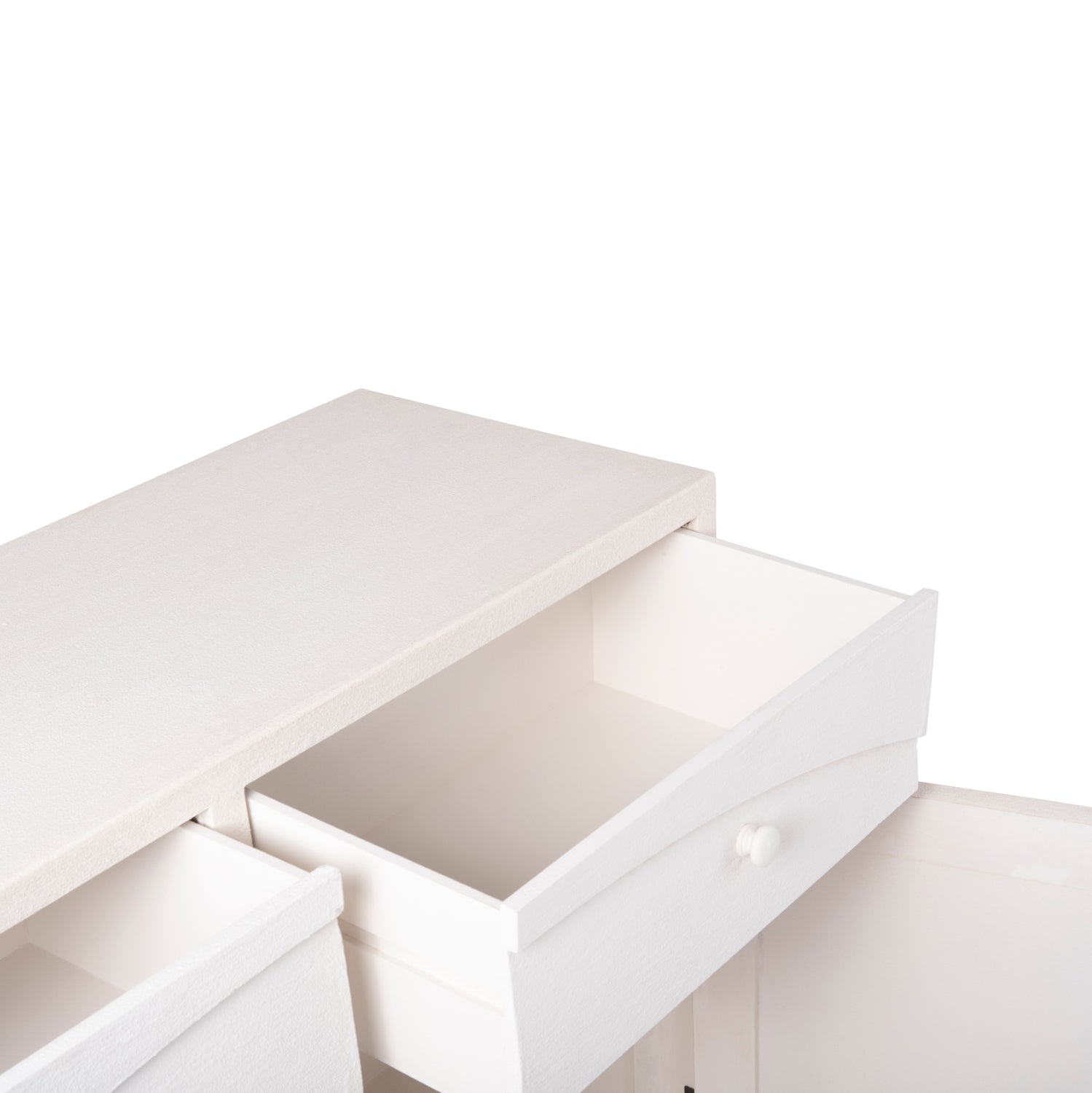 Буфет серия SANTORINI MDF в слонова кост с 2 чекмеджета и 2 врати 107x38x82.5Hсм.