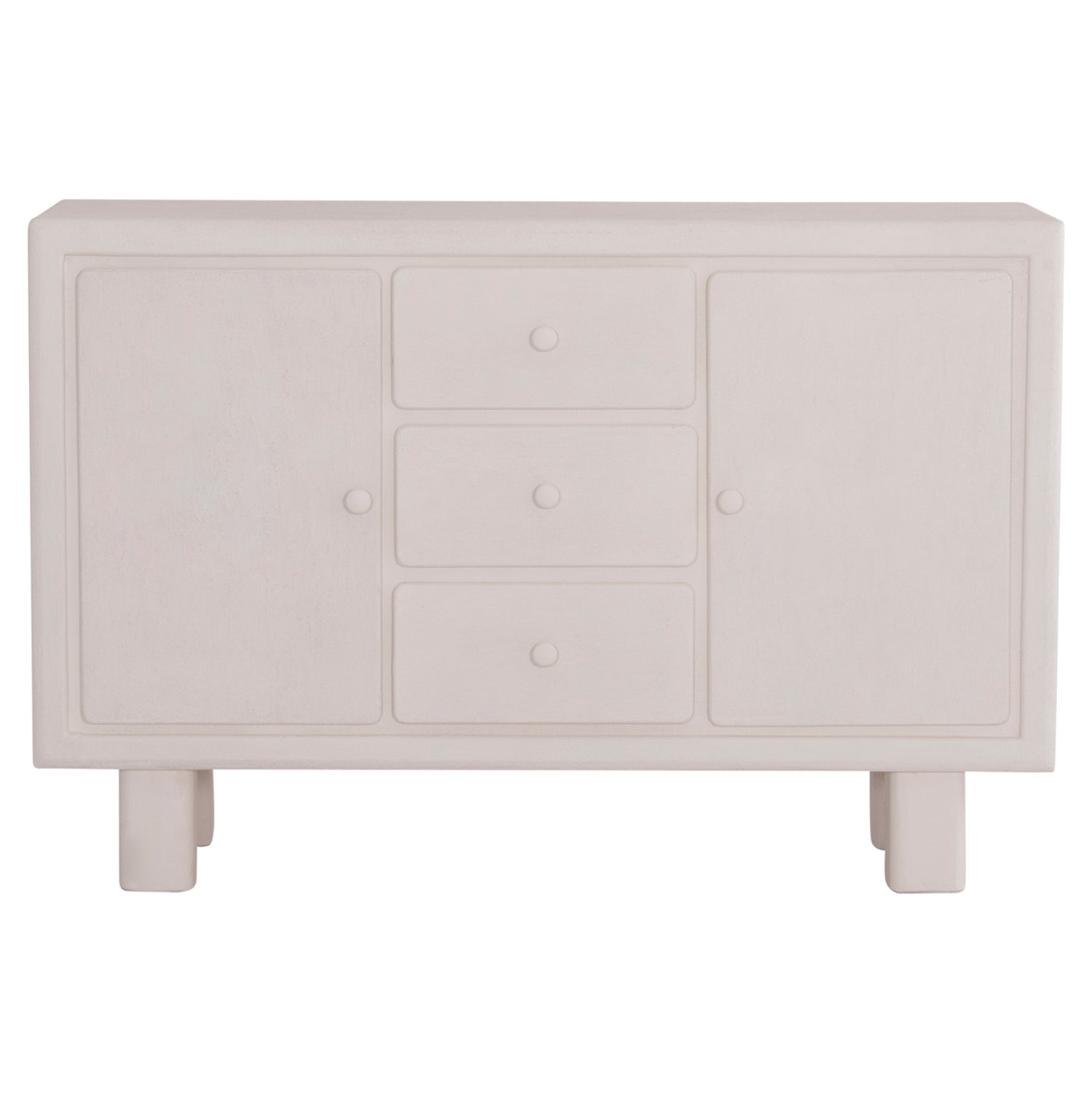 Буфет серия SANTORINI MDF в слонова кост с 3 чекмеджета и 2 врати 120x38x80Hсм.