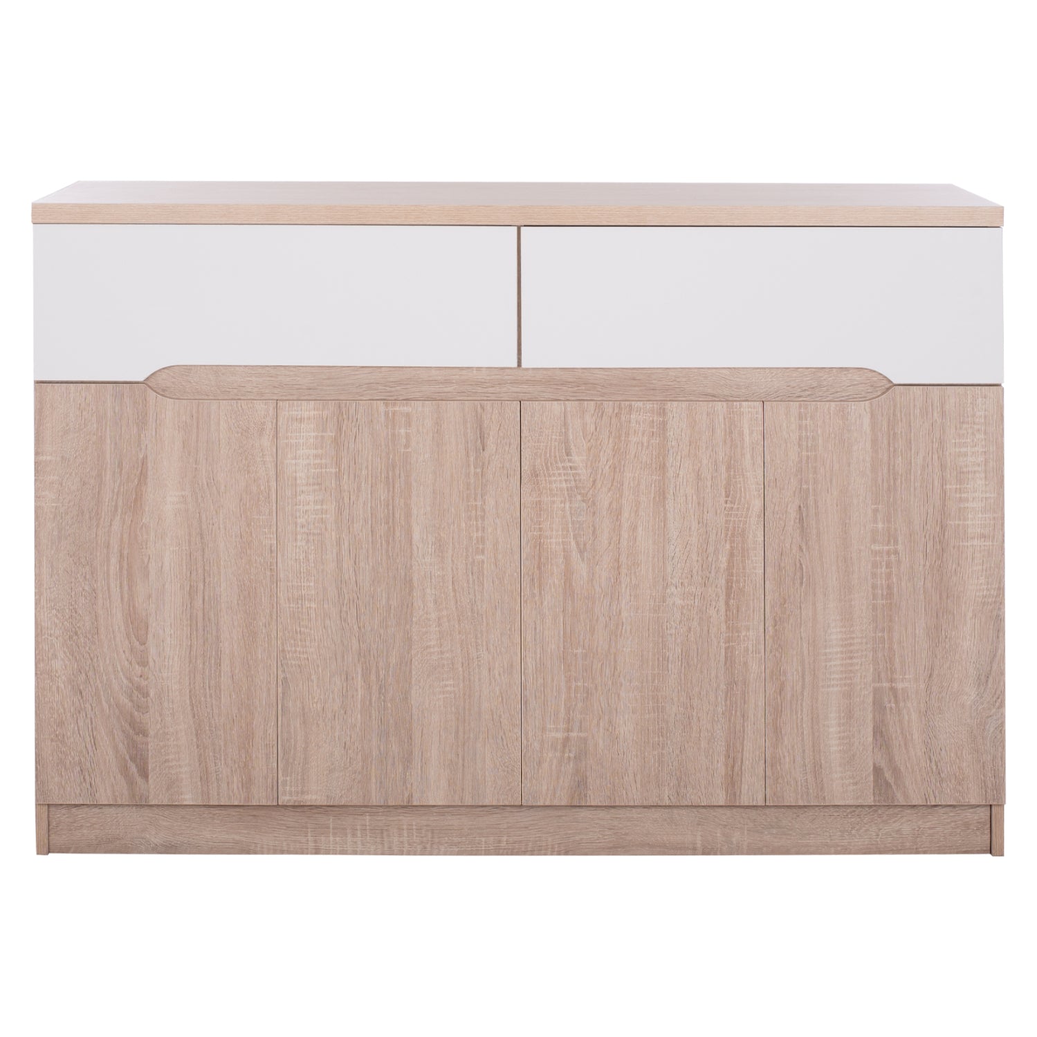 Буфет с 2 чекмеджета и 4 врати сонома 120x40x80см