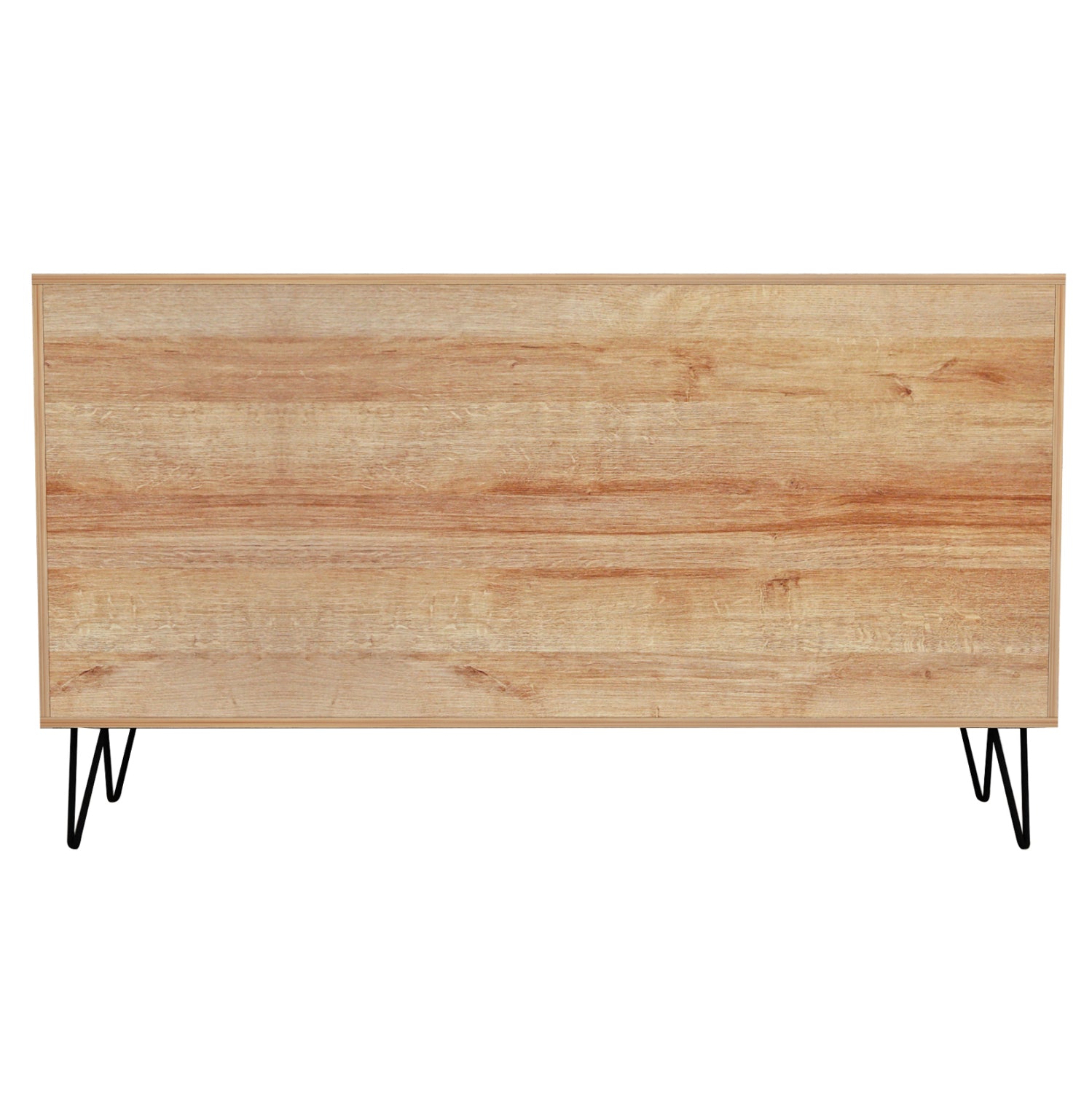 Скрин CABRON меламин в естествено-антрацит и черни метални крака 142X40X83Hсм.