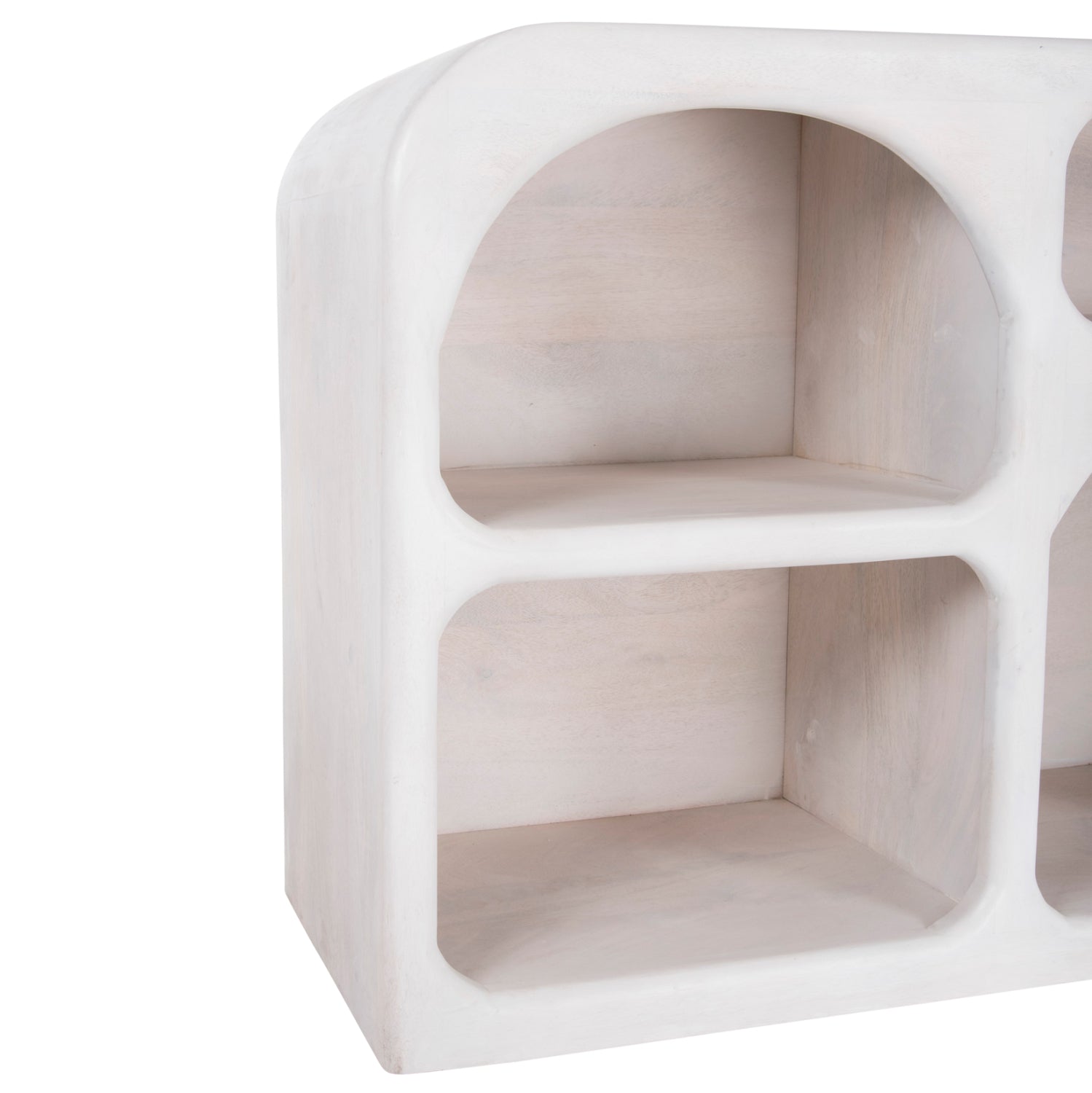 Буфет HANDYR масивно дърво манго в бял цвят 165x35x75Hсм.