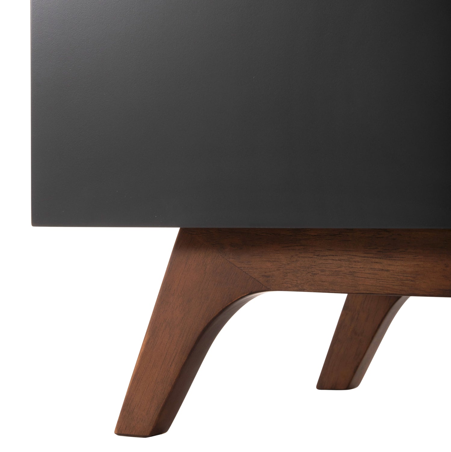 БУФЕТ PREDA MDF с орехов и тъмно сив фурнир 167x28-40x80Hсм.