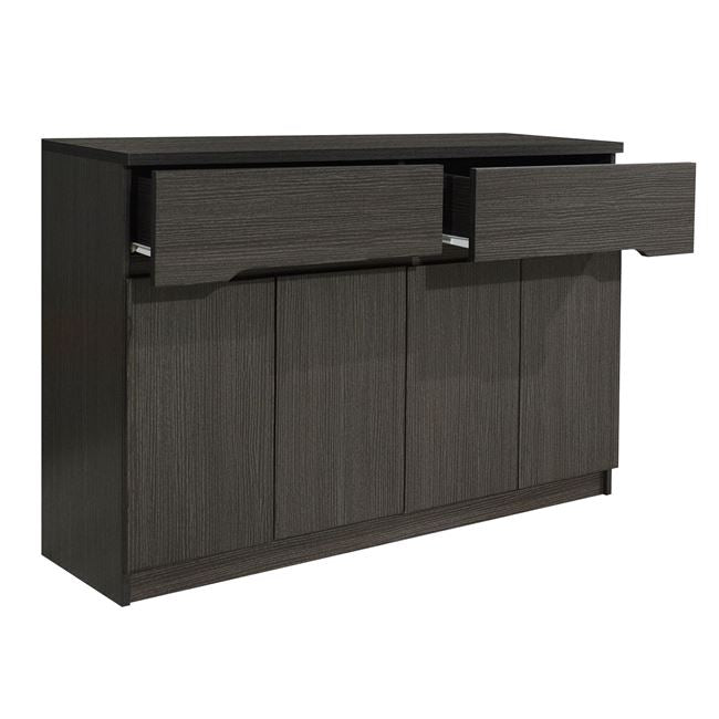 Буфет с 2 чекмеджета и 4 врати зебрано 120x40x80см