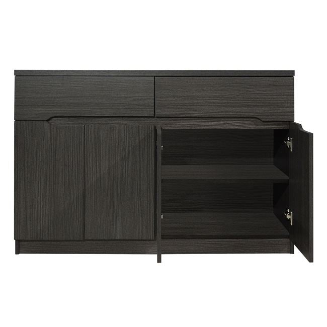 Буфет с 2 чекмеджета и 4 врати зебрано 120x40x80см