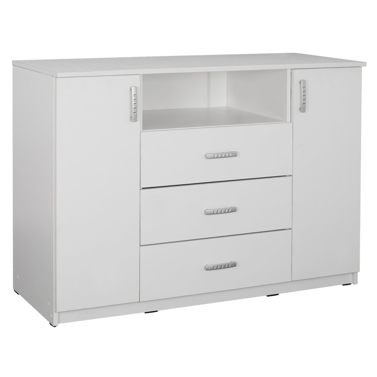 Буфет с 2 врати и 3 чекмеджета Adler бял 120x45x85 см.