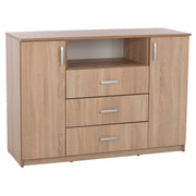 Буфет с 2 шкафа и 3 чекмеджета Sonoma дъб 120x45x85 см.