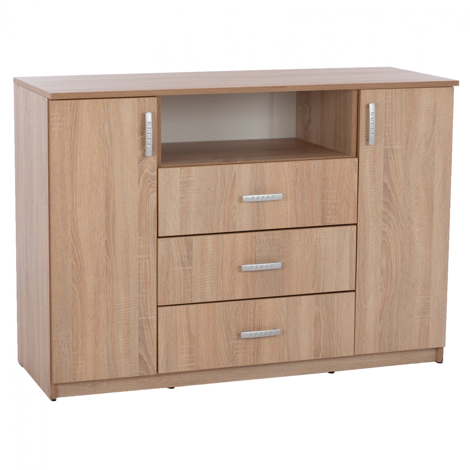 Буфет с 2 шкафа и 3 чекмеджета Sonoma дъб 120x45x85 см.